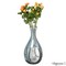 16-Inch Multitone Glass Table Vase in Blue Hue - Minimalist, Decorative Boho Vase with Rustic Farmhouse Style Perfect for Home Decor - Living Room, Bedroom Table, Kitchen Shelf, or Office Desk Decor